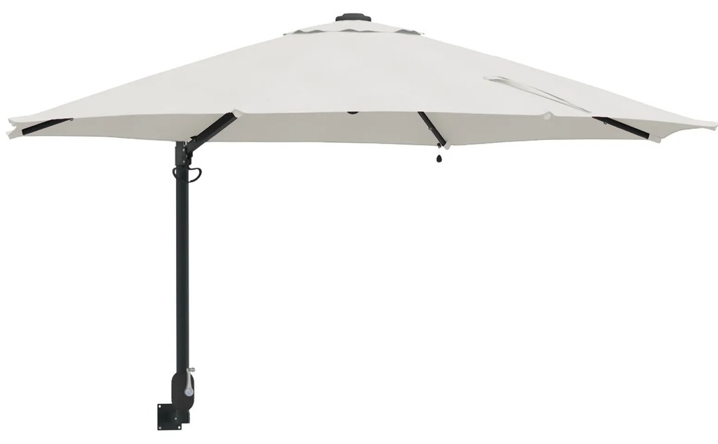 vidaXL Ομπρέλα Κήπου Μπεζ, Μαύρο 248 x 248 x 148 εκ.