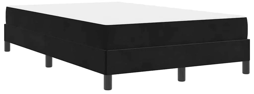 vidaXL Κρεβάτι box spring με στρώμα Μαύρο 120 x 200 cm Βελούδο