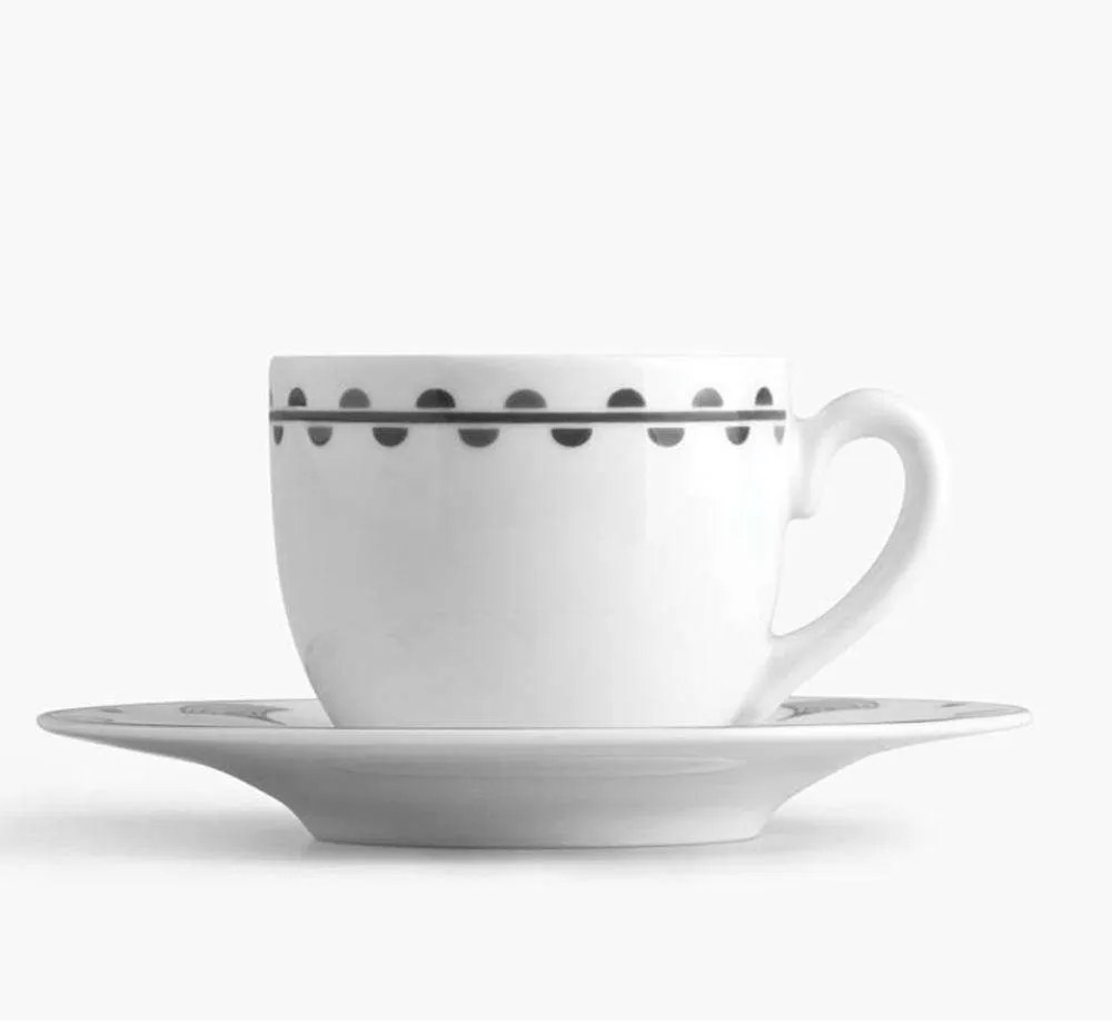 Φλυτζάνι Τσαγιού Με Πιατάκι Antigoni 1181816 250ml White-Grey Ionia Porcelain
