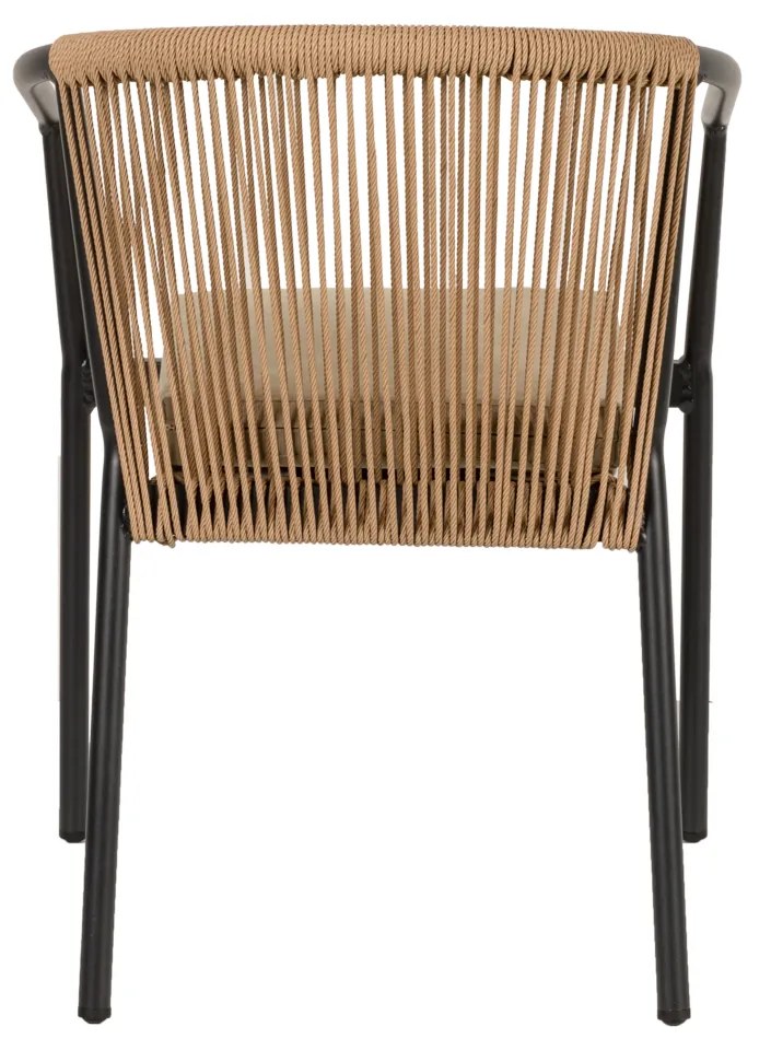 Πολυθρόνα Κήπου MANDRAKA Γκρι/Φυσικό Αλουμίνιο/Rattan 57x61x78cm - 14840024 - 14840024