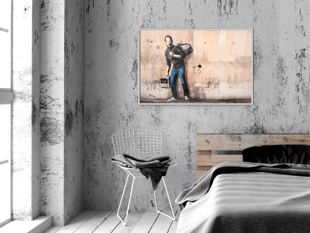 Αφίσα - Banksy: The Son of a Migrant from Syria - 45x30 - Χρυσό - Χωρίς πασπαρτού