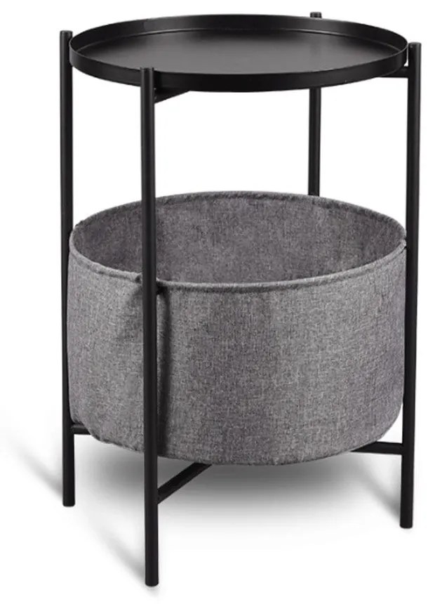 Τραπεζάκι Βοηθητικό Sue 2080102 45x61cm Black-Grey Mirrors & More