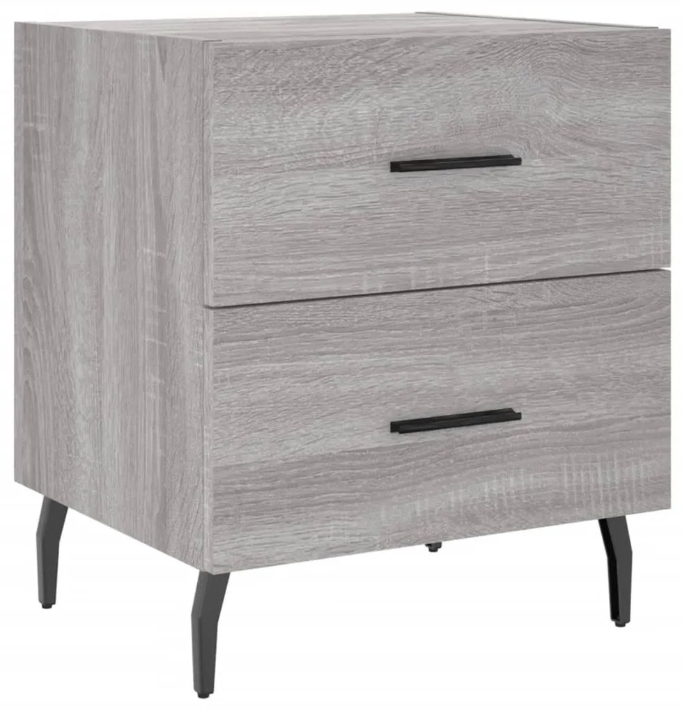 vidaXL Κομοδίνο Γκρι Sonoma 40 x 35 x 47,5 εκ. από Επεξεργασμένο Ξύλο