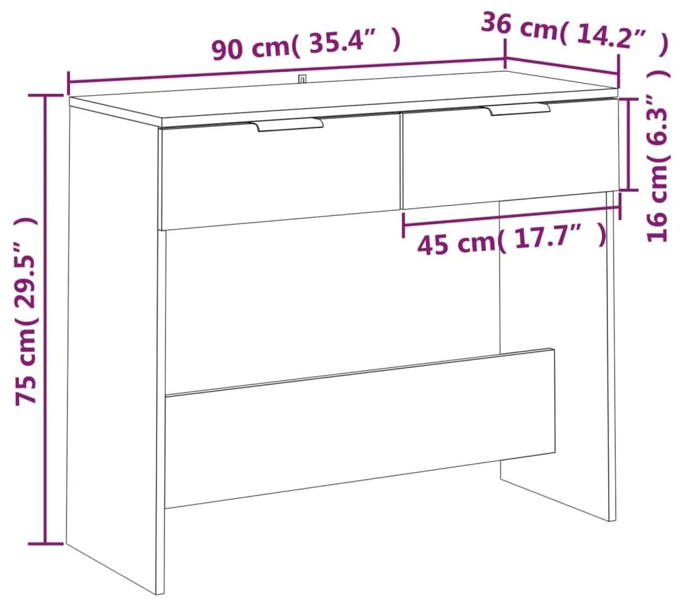 ΤΡΑΠΕΖΑΚΙ ΚΟΝΣΟΛΑ ΓΚΡΙ ΣΚΥΡ. 90X36X75 ΕΚ. ΕΠΕΞΕΡΓΑΣΜΕΝΟ ΞΥΛΟ 811335