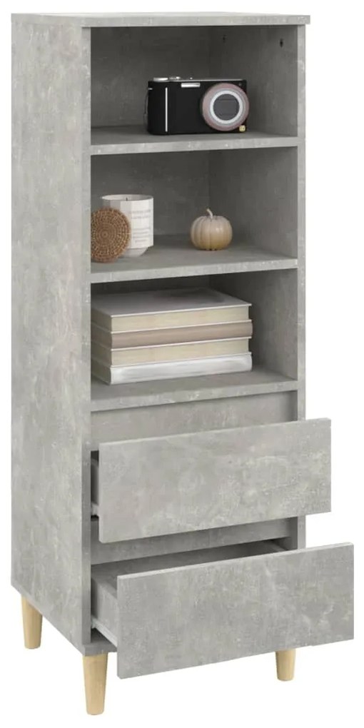 vidaXL Ντουλάπι Γκρι Σκυρ. 40x36x110 εκ. από Επεξεργασμένο Ξύλο