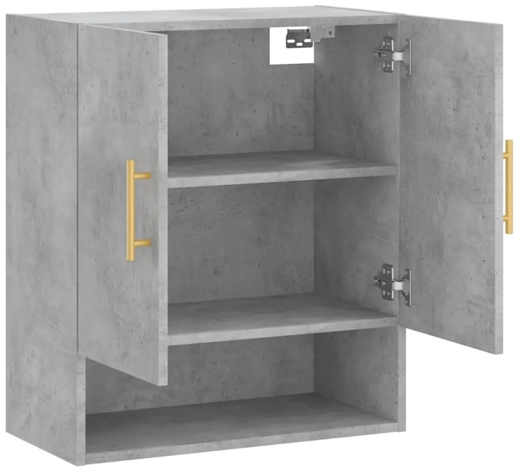 vidaXL Ντουλάπι Τοίχου Γκρι Σκυρ. 60x31x70 εκ. Επεξεργασμένο Ξύλο