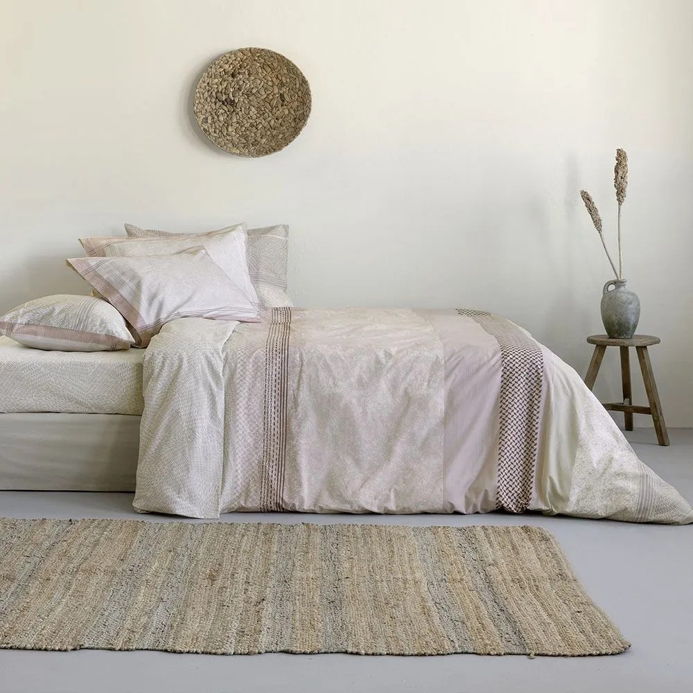 Σεντόνια Basida Με Λάστιχο (Σετ 3τμχ) Beige Nima Μονό 100x232cm 100% Cotton