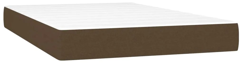 Κρεβάτι Boxspring με Στρώμα & LED Σκ.Καφέ 120x190εκ. Υφασμάτινο 3270063
