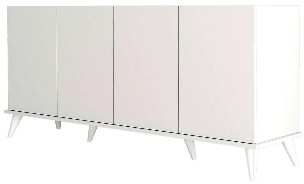 Μπουφές Elegante 389MZA1127 180x45x80,8cm White Μοριοσανίδα, Μελαμίνη