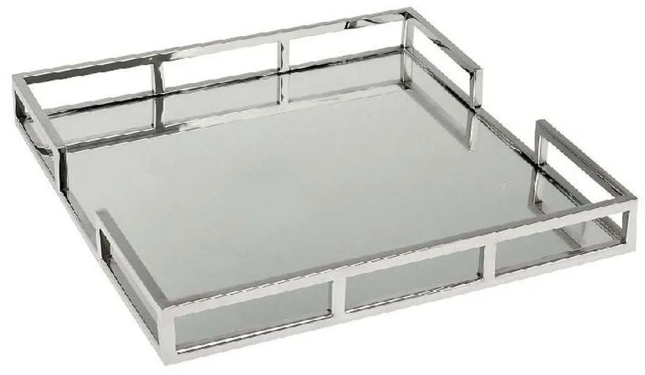 Δίσκος Με Καθρέπτη MR15450M 30x30x5cm Silver Espiel Ανοξείδωτο Ατσάλι