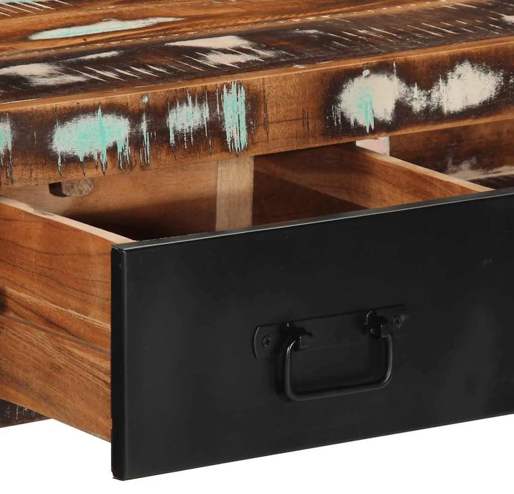 vidaXL Τραπέζι κονσόλας Πολύχρωμο 100x35x75 cm Στερεό ξύλο ανακτημένο