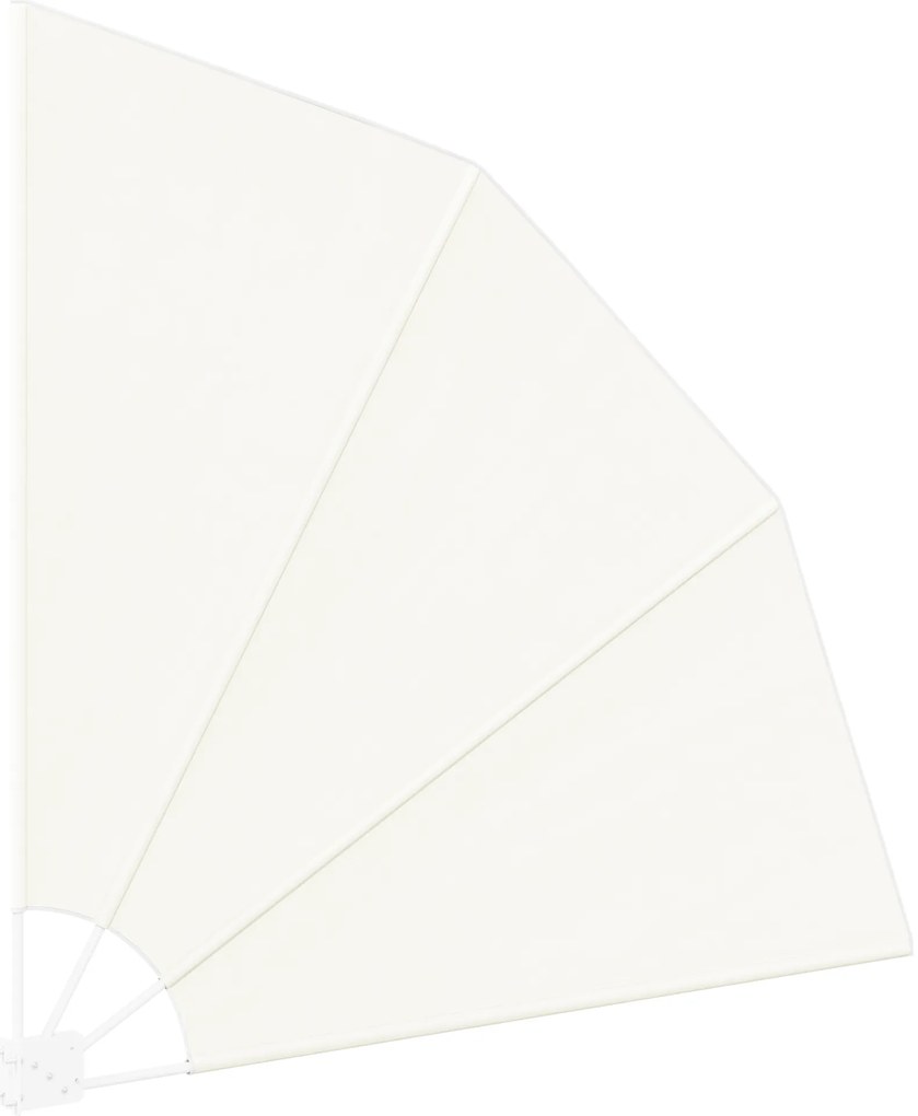 vidaXL Αδιάφανο σκίαστρο μπαλκονιού Κρεμ 160 x 160 cm ύφασμα