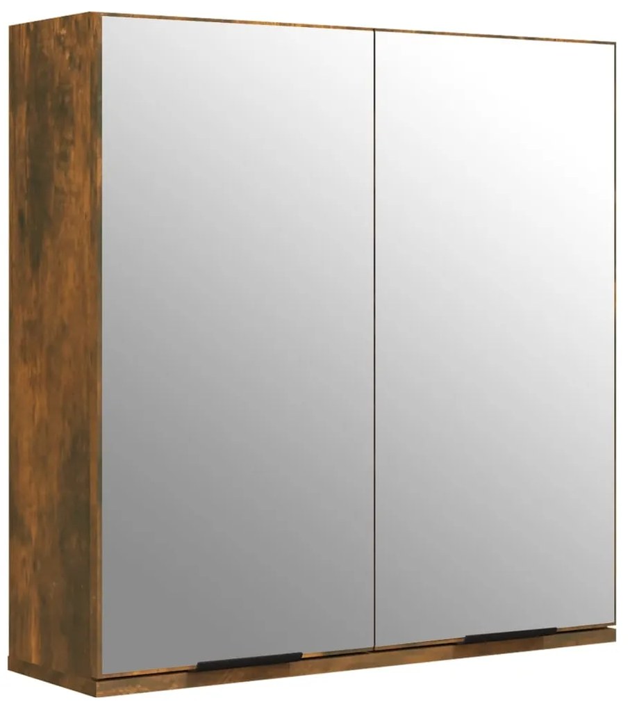 vidaXL Σετ Επίπλων Μπάνιου 3 Τεμαχίων Καπνιστή Δρυς Επεξεργασμένο Ξύλο