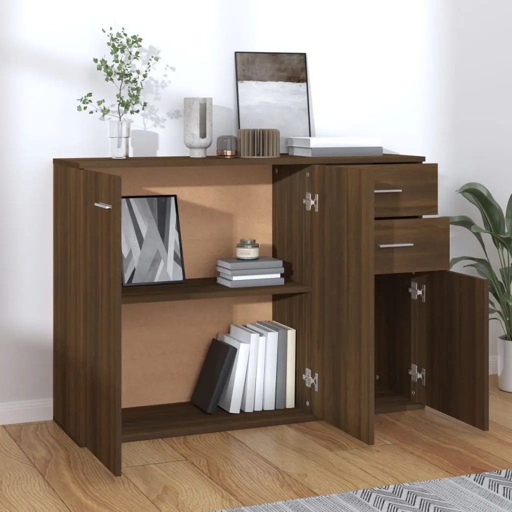 vidaXL Μπουφές Καφέ Δρυς 105 x 30 x 75 εκ. από Επεξεργασμένο Ξύλο