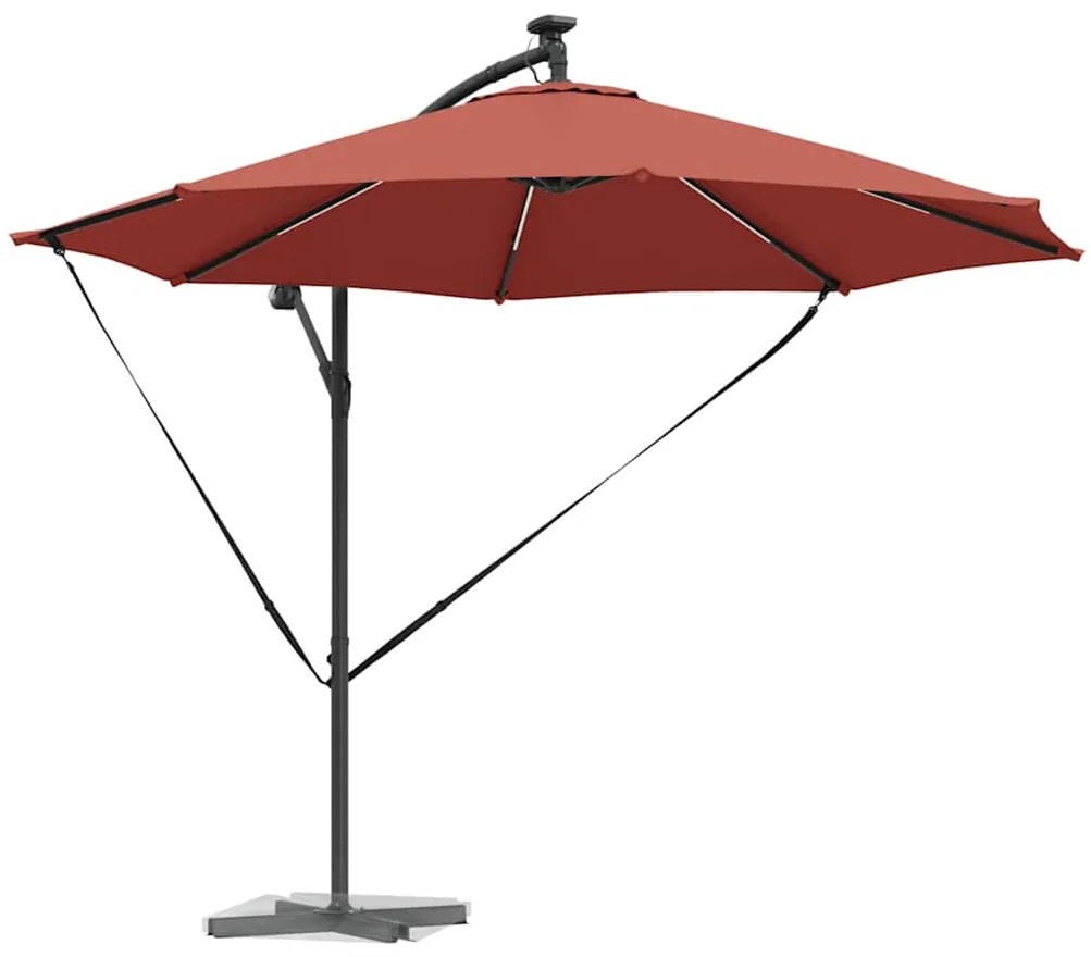 vidaXL Ομπρέλα Cantilever Banana Τερακότα 294 x 294 x 248 cm