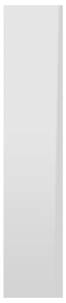 vidaXL Ραφιέρα Τοίχου Γυαλιστερό Λευκό 90x16x78 εκ. από Επεξ. Ξύλο