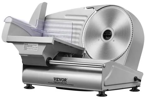 VEVOR Meat Slicer, 180W Electric Deli Food Slicer with 7.5&quot; SUS420 Stainless Steel Blade and Blade Guard, 0 - 0.6 inch Adjustable Thickness for Home Use, Easy to Clean, Cut Meat, Bread, Ham and Cheese
