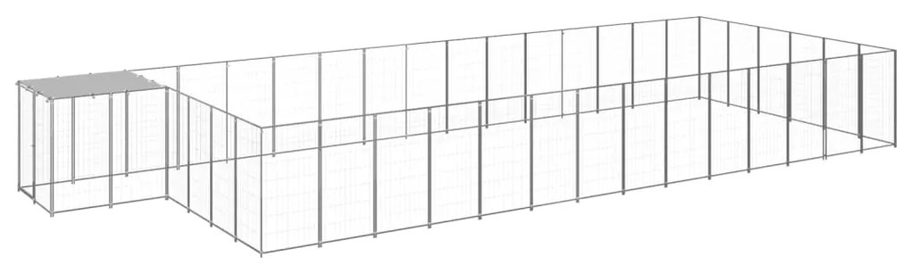 vidaXL Σπιτάκι Σκύλου Ασημί 26,62 μ² Ατσάλινο