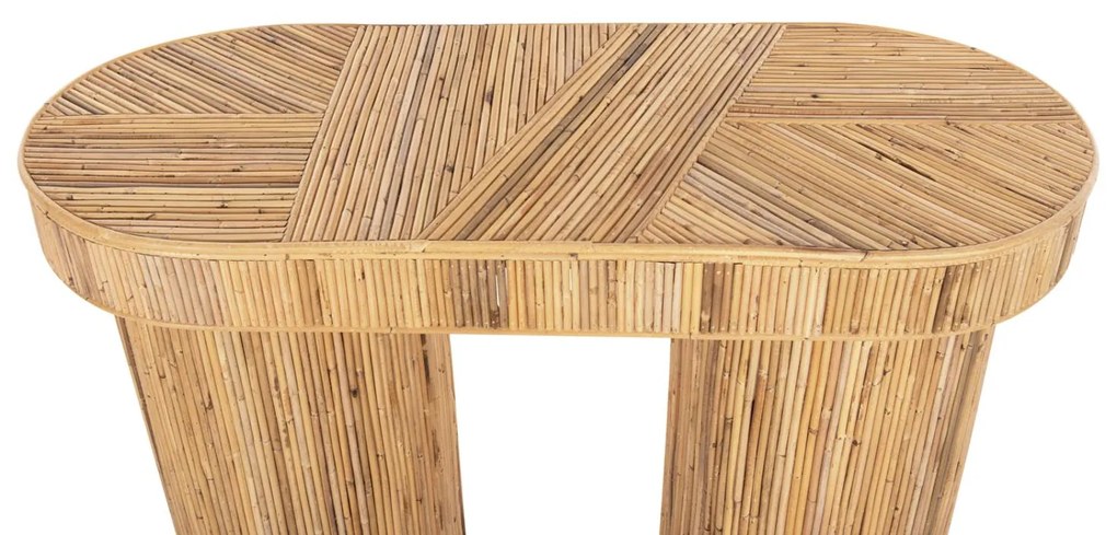 Κονσόλα Οβάλ GATSBY C9871 Φυσικό Rattan σε Φυσικό χρώμα 110x45x74,5Υεκ. 110x45x74.5 εκ.