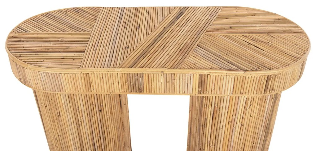 ΚΟΝΣΟΛΑ ΟΒΑΛ GATSBY  ΦΥΣΙΚΟ RATTAN ΣΕ ΦΥΣΙΚΟ ΧΡΩΜΑ 110x45x74,5Υεκ.