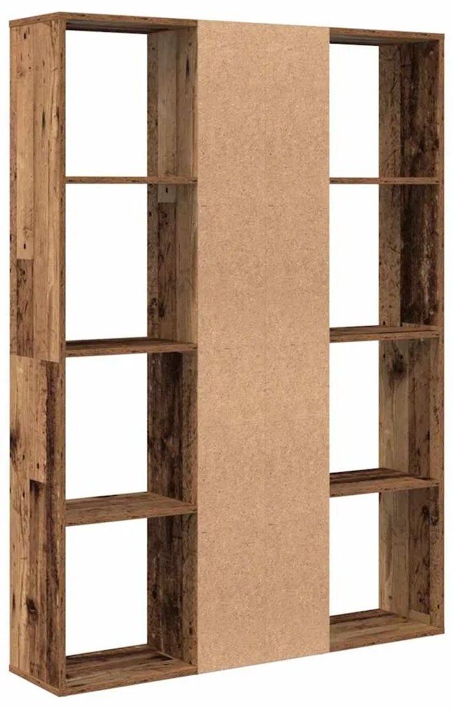 vidaXL Διαχωριστικό/Βιβλιοθήκη Παλιό Ξύλο 100x24x140εκ από Μοριοσανίδα