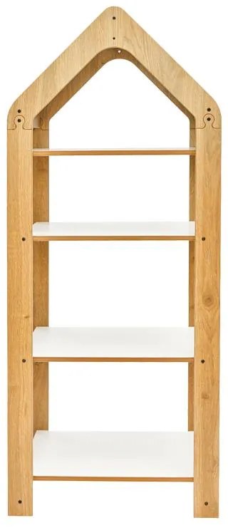 Ραφιέρα Montessori Zoilen II φυσικό-λευκό-μπλε mdf 50x30x120εκ 50x30x120 εκ.