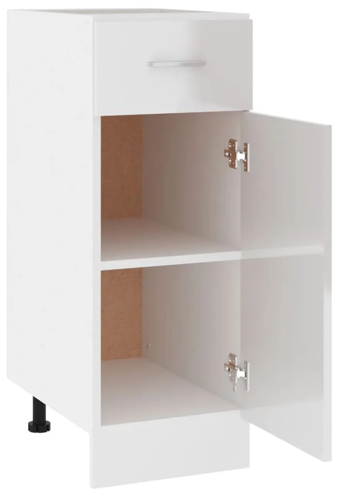 vidaXL Ντουλάπι με Συρτάρι Lyon Γυαλιστερό Λευκό 30x46x81,5εκ.