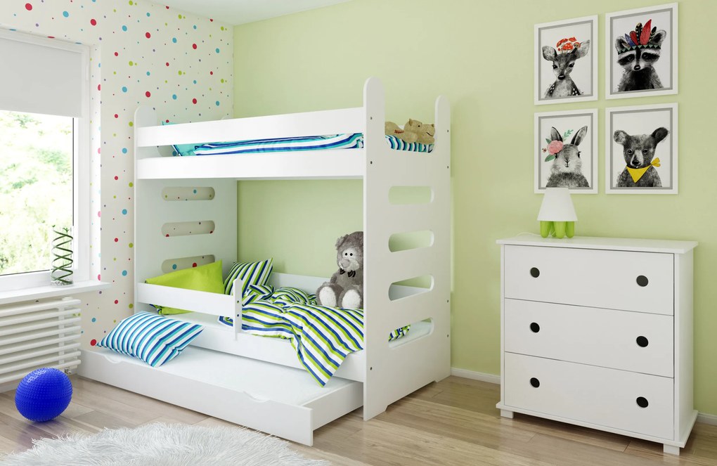 Κουκέτα Mati  με  Συρτάρι  Αποθήκευσης  White  80x180cm  BC50011 BabyCute (Δώρο τα Στρώματα)