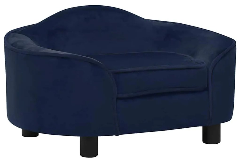 vidaXL Καναπές - Κρεβάτι Σκύλου Μπλε 67 x 47 x 36 εκ. Βελουτέ
