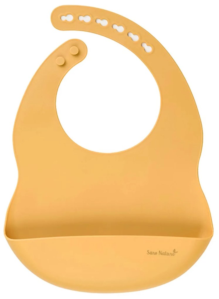 Σαλιάρα Σιλικόνης 6+ Μηνών Saro Eco Friendly Ochre 17485