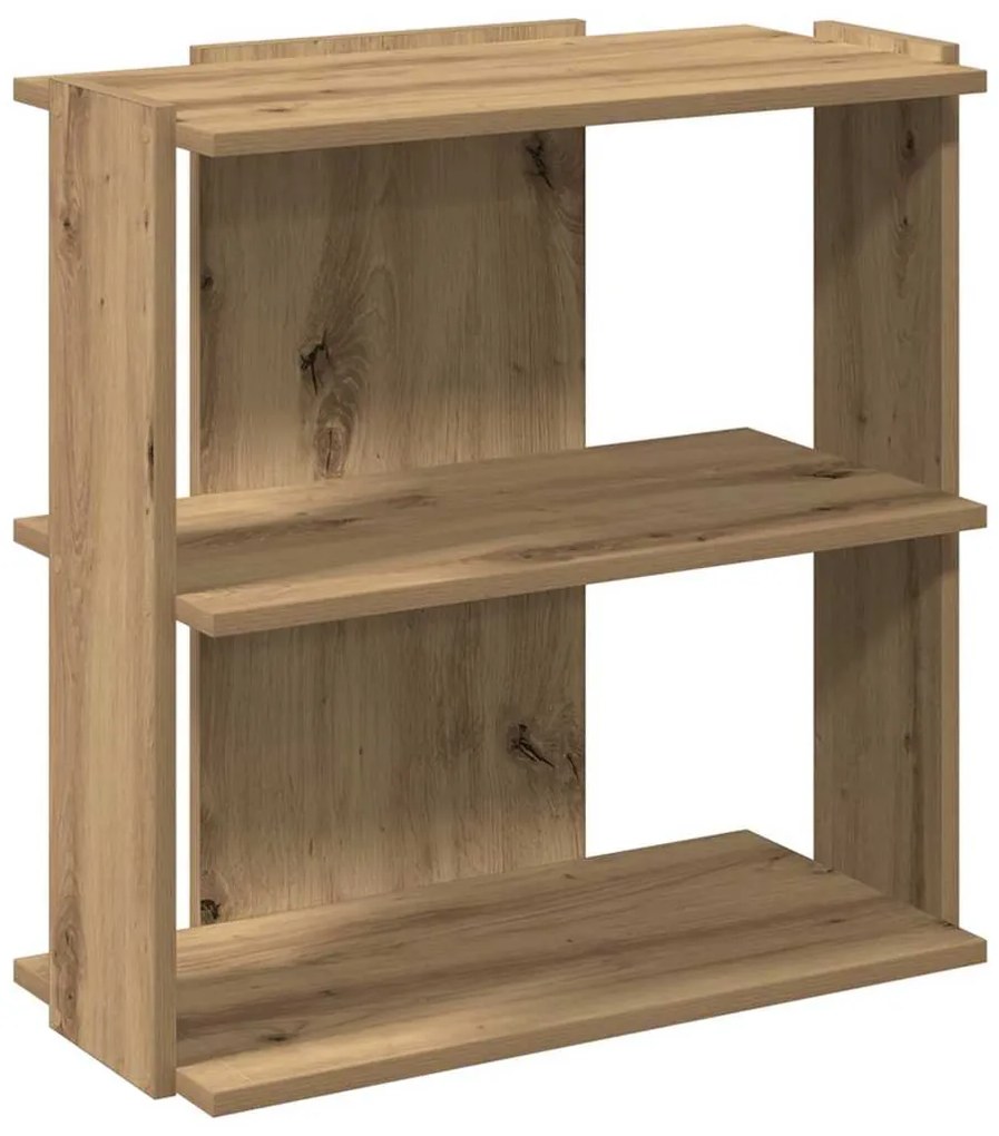 Βιβλιοθήκη 3 επιπέδων Δρυς τεχνίτης 60x30x60 cm - Καφέ