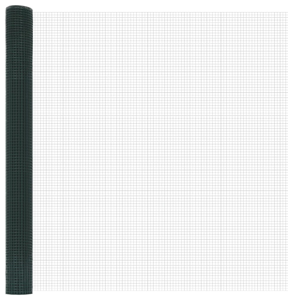 vidaXL Σετ Στυλών PVC Σετ 2 Πράσινο PVC 25 x 1.5 μ. Ανθεκτικό