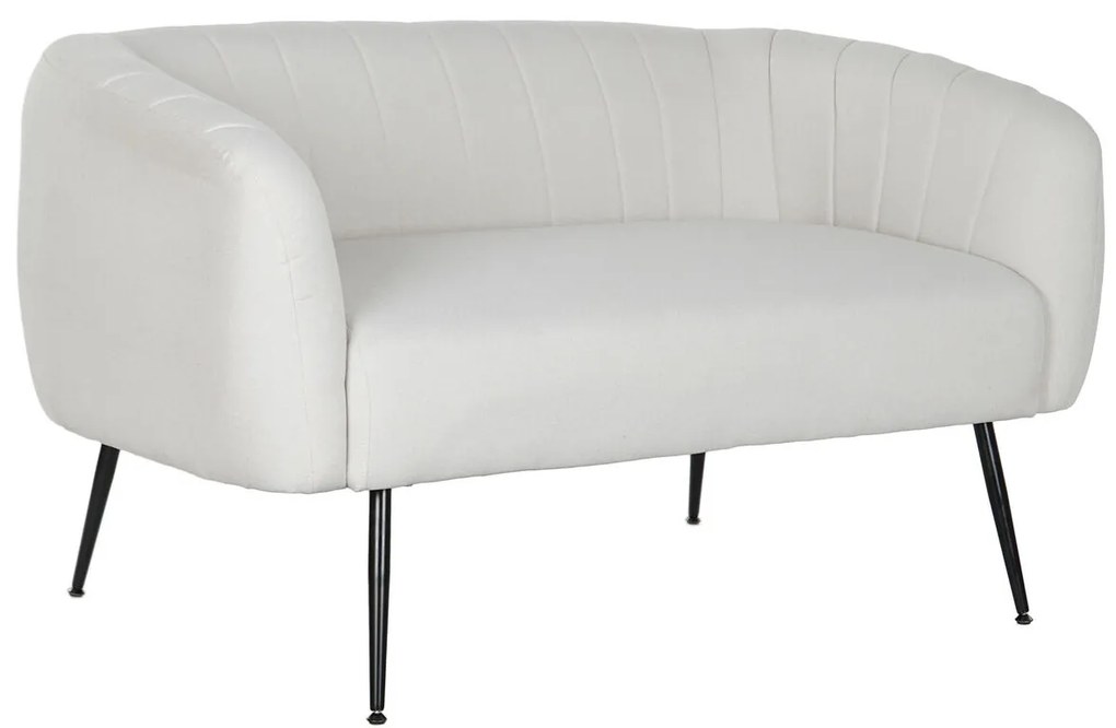 Καναπές DKD Home Decor Μαύρο Greige Αφρός Ξύλο Μέταλλο Βελούδο Scandi 129 x 75 x 73 cm