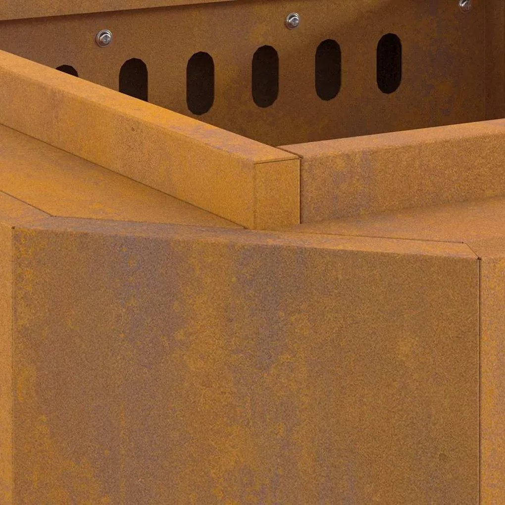 vidaXL Φωτιά Καφέ 48 x 48 x 51 cm Ατσάλι σκληρυθέν στον αέρα