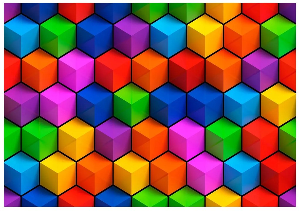 Φωτοταπετσαρία - Colorful Geometric Boxes 100x70