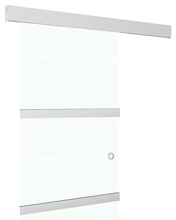 vidaXL Πόρτα Συρόμενη με Μαλακό Στοπ 76x205 εκ. Γυαλί ESG/Αλουμίνιο