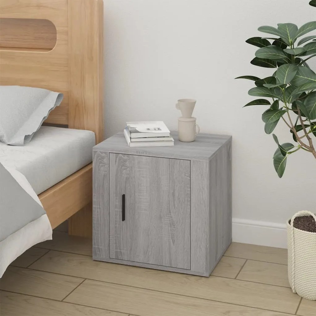 vidaXL Κομοδίνα 2 τεμ. Γκρι Sonoma 50x39x47 εκ.