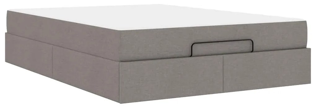 vidaXL Σκελετός Κρεβατιού Taupe 140 x 200 cm ύφασμα