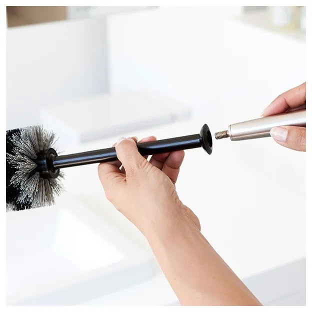 Βούρτσα τουαλέτας Brabantia ReNew 90300282, 42 cm, διακριτικός σχεδιασμός, Inox