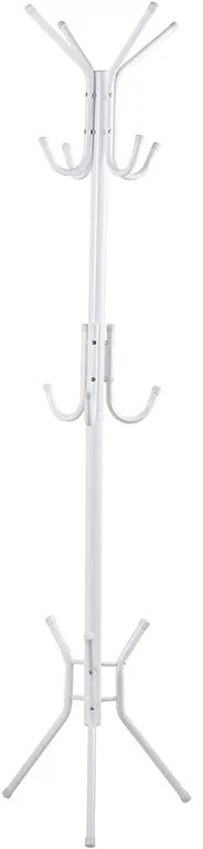 Καλόγερος ρούχων Piero pakoworld μέταλλο λευκό Φ44x181εκ