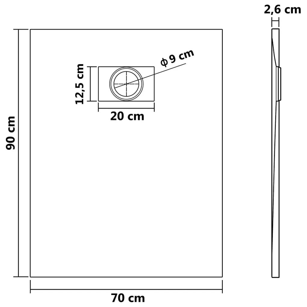 ΒΑΣΗ ΝΤΟΥΖΙΕΡΑΣ ΓΚΡΙ 90 X 70 ΕΚ. ΑΠΟ SMC 148931