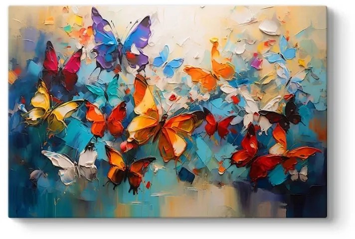 Πίνακας σε καμβά "Festival of Butterflies" Megapap ψηφιακής εκτύπωσης 100x70x3εκ.