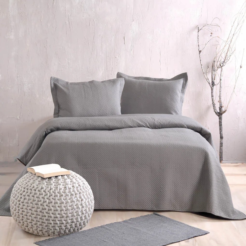 Κουβερλί Υπέρδιπλο (Σετ 220x240) Rythmos Allure Grey
