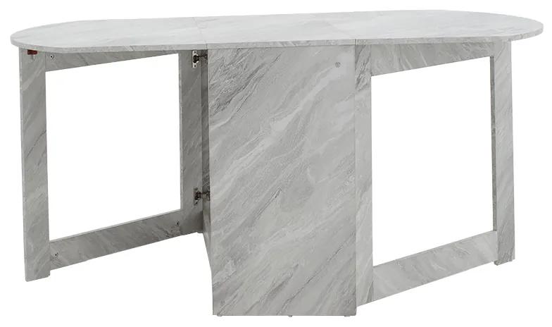 Τραπέζι Nadine pakoworld πολυμορφικό-επεκτεινόμενο χρώμα λευκό μαρμάρου 160x80x76.5εκ - Μελαμίνη - 049-000060