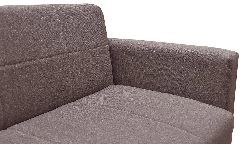 Καναπές Κρεβάτι AMETHYST Τριθέσιος Cappuccino 214x78x78cm - Ύφασμα - 14210136