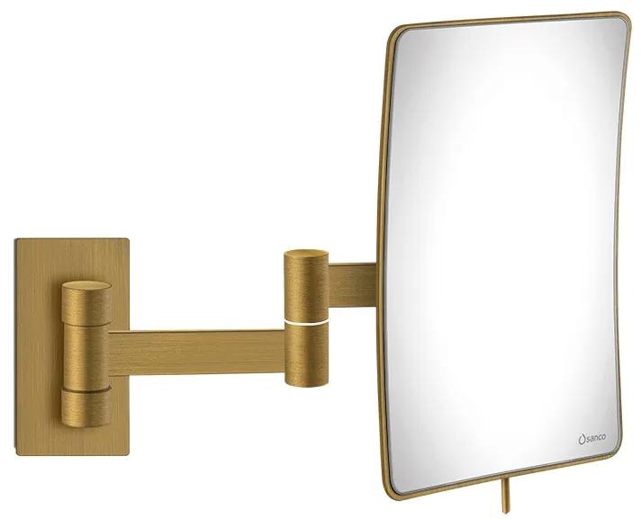 Επιτοίχιος Μεγεθυντικός Καθρέπτης x3 με Διπλό Βραχίονα Led 5w 220-240V Bronze Matt Sanco Led Cosmetic Mirrors MRLED-301-M25