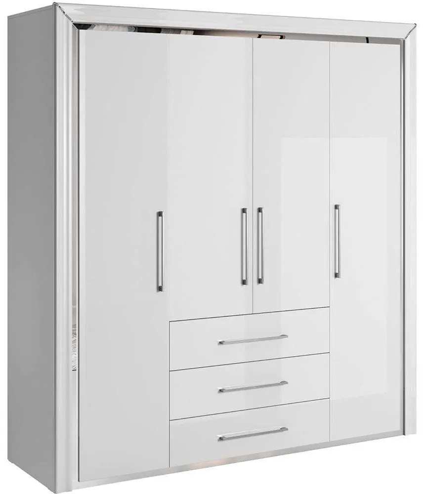 Ντουλάπα Τετράφυλλη Arano 162604089 199x61x214cm White-Silver Four Door