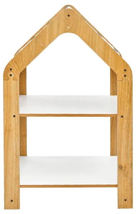 Ραφιέρα Montessori Zoilen φυσικό-λευκό-μπλε mdf 50x30x80εκ 50x30x80 εκ.