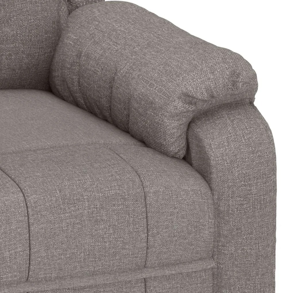 vidaXL Πολυθρόνα Μασάζ Taupe Υφασμάτινη