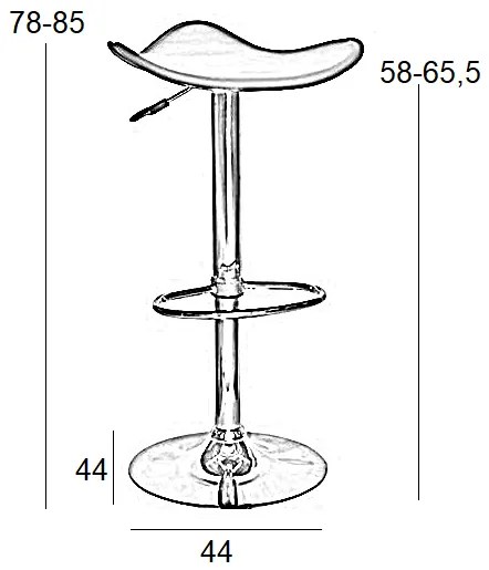 ΣΚΑΜΠΟ ΜΕΤΑΛΛΙΚΟ ΜΑΥΡΟ BAR/5 45Χ45Χ59-80/64-85εκ. (Σετ 2 ΤΕΜ)